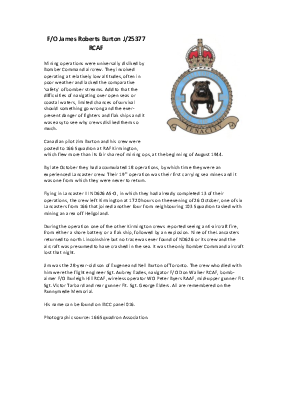 A preview of a PDF biography for Burton, James Roberts